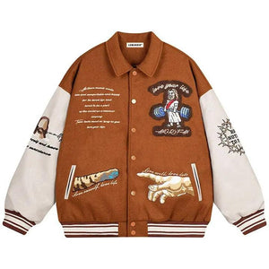 1984® Jesus Riding Skateboard Varsity Jacket 1984