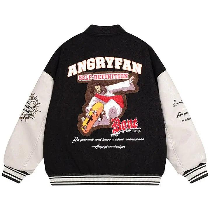 1984® Jesus Riding Skateboard Varsity Jacket 1984