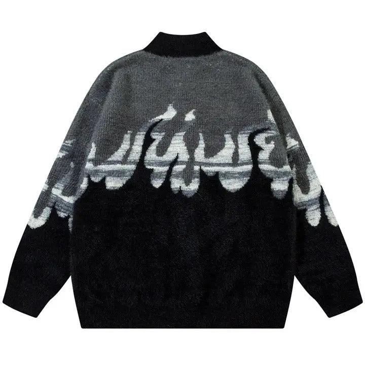 1984® Mohair Zipper Knit Sweater Flame 1984