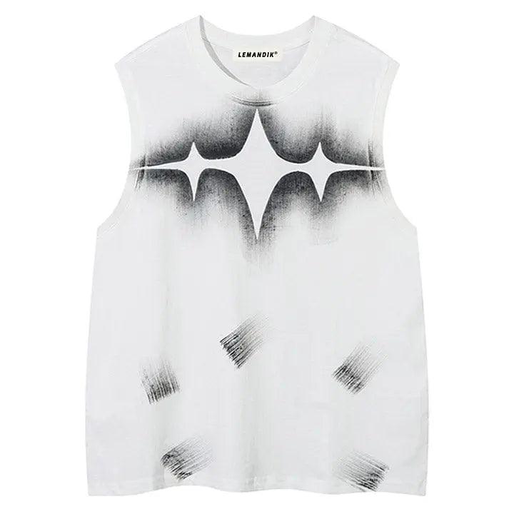 1984® Oversize Star Print Sleeveless T-shirt 1984