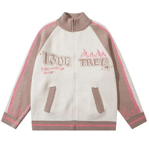 1984® Oversize Zip Up Sweater Cardigan Flame 1984