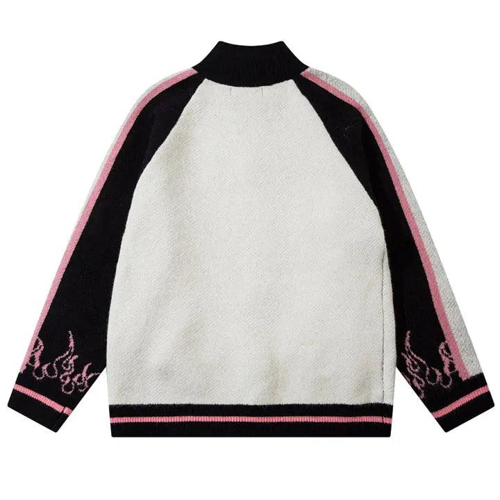 1984® Oversize Zip Up Sweater Cardigan Flame 1984