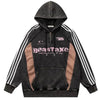 1984® Racing Style Patchwork Hoodie Side Stripes 1984