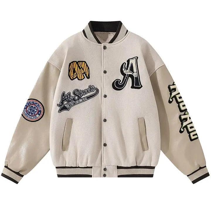 1984® Retro Unisex Varsity Jacket Flocked A 1984