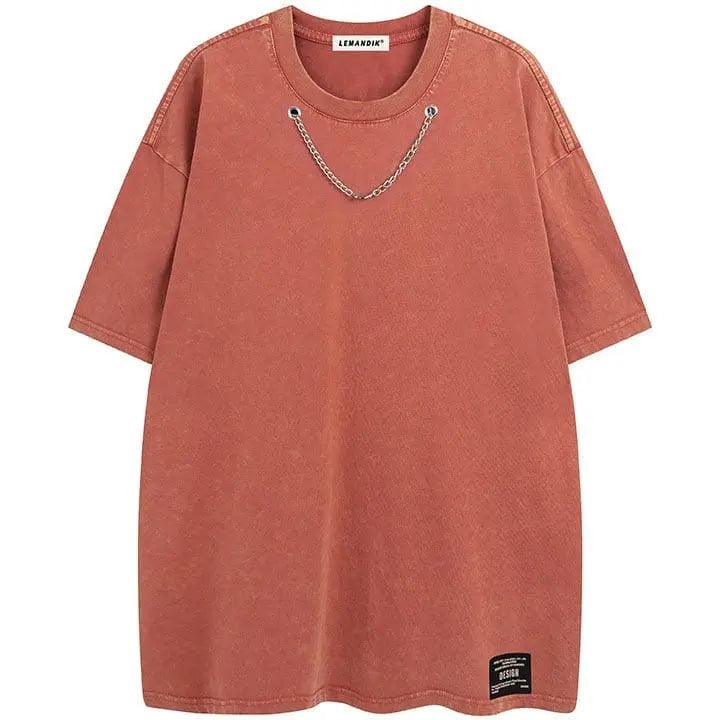 1984® Solid Color Wash T-shirt with Chain 1984