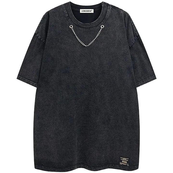 1984® Solid Color Wash T-shirt with Chain 1984