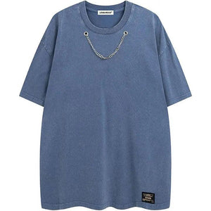 1984® Solid Color Wash T-shirt with Chain 1984