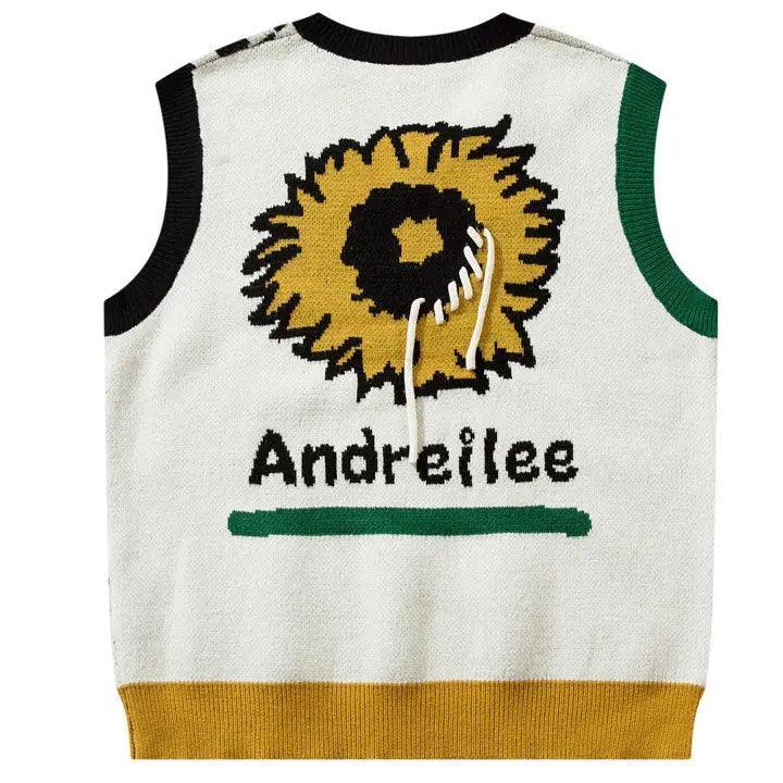 1984® Spring V Neck Knit Vest Sunflower 1984