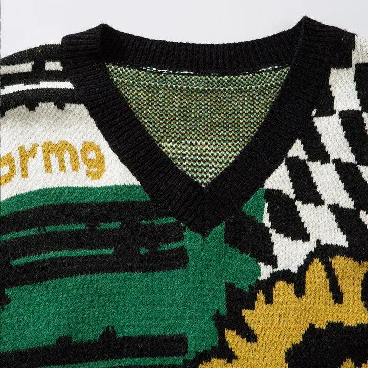 1984® Spring V Neck Knit Vest Sunflower 1984