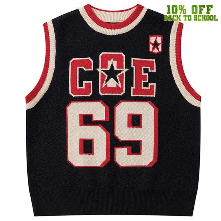 1984® Star Varsity Sweater Vest Number 69 1984