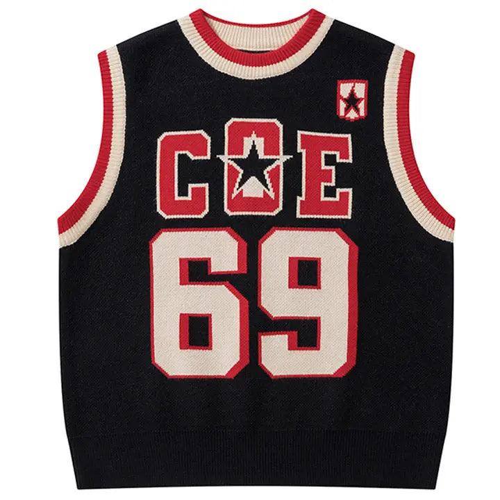 1984® Star Varsity Sweater Vest Number 69 1984