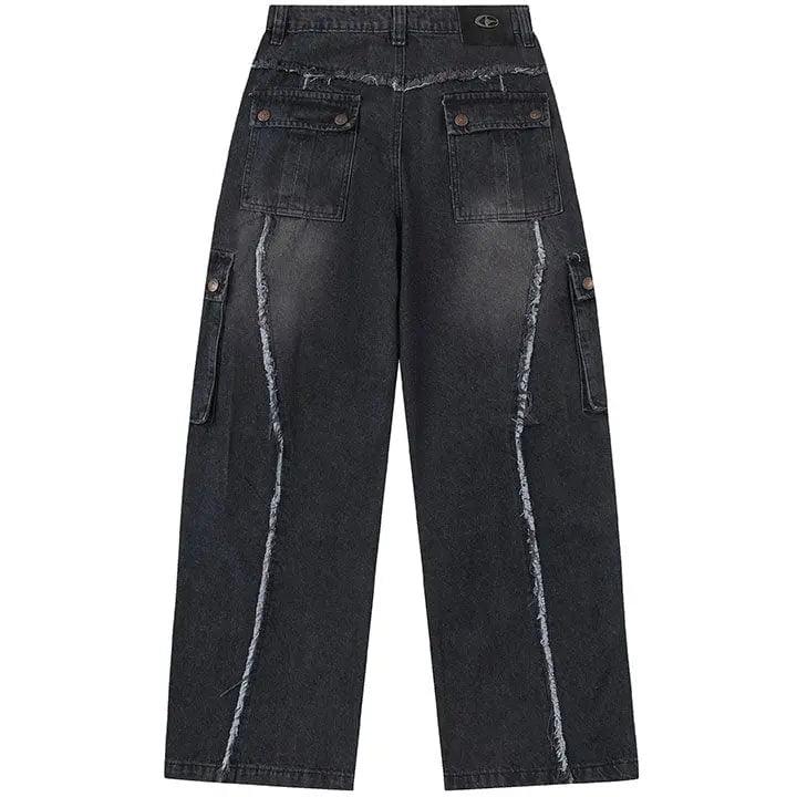 1984® Washed Raw Edge Patchwork Jeans 1984