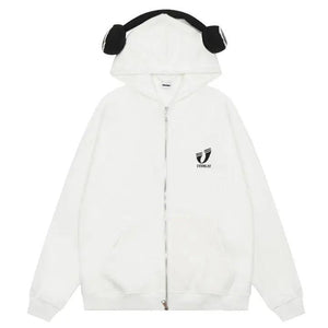 1984® Zip Up Hoodie Detachable Headphones 1984