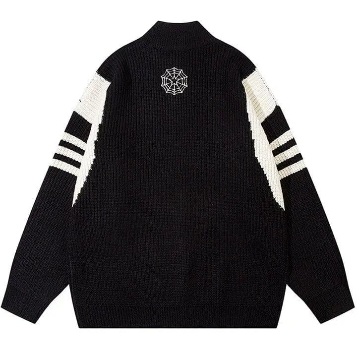 1984® Zipper Knit Sweater Spider Web 1984