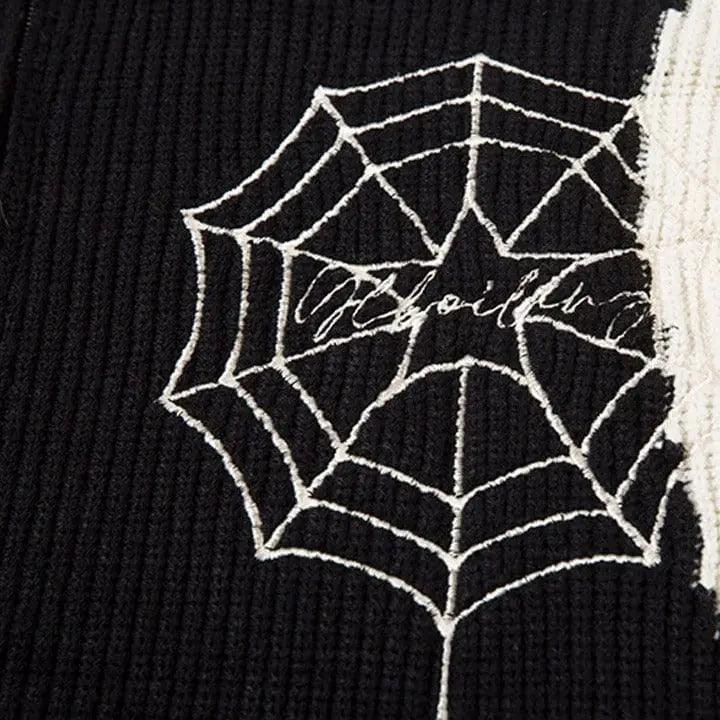 1984® Zipper Knit Sweater Spider Web 1984