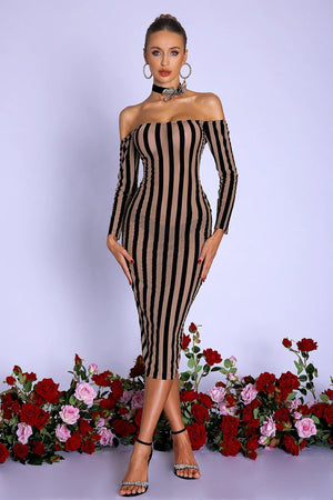 Gabby Stripe Long Sleeve Dress