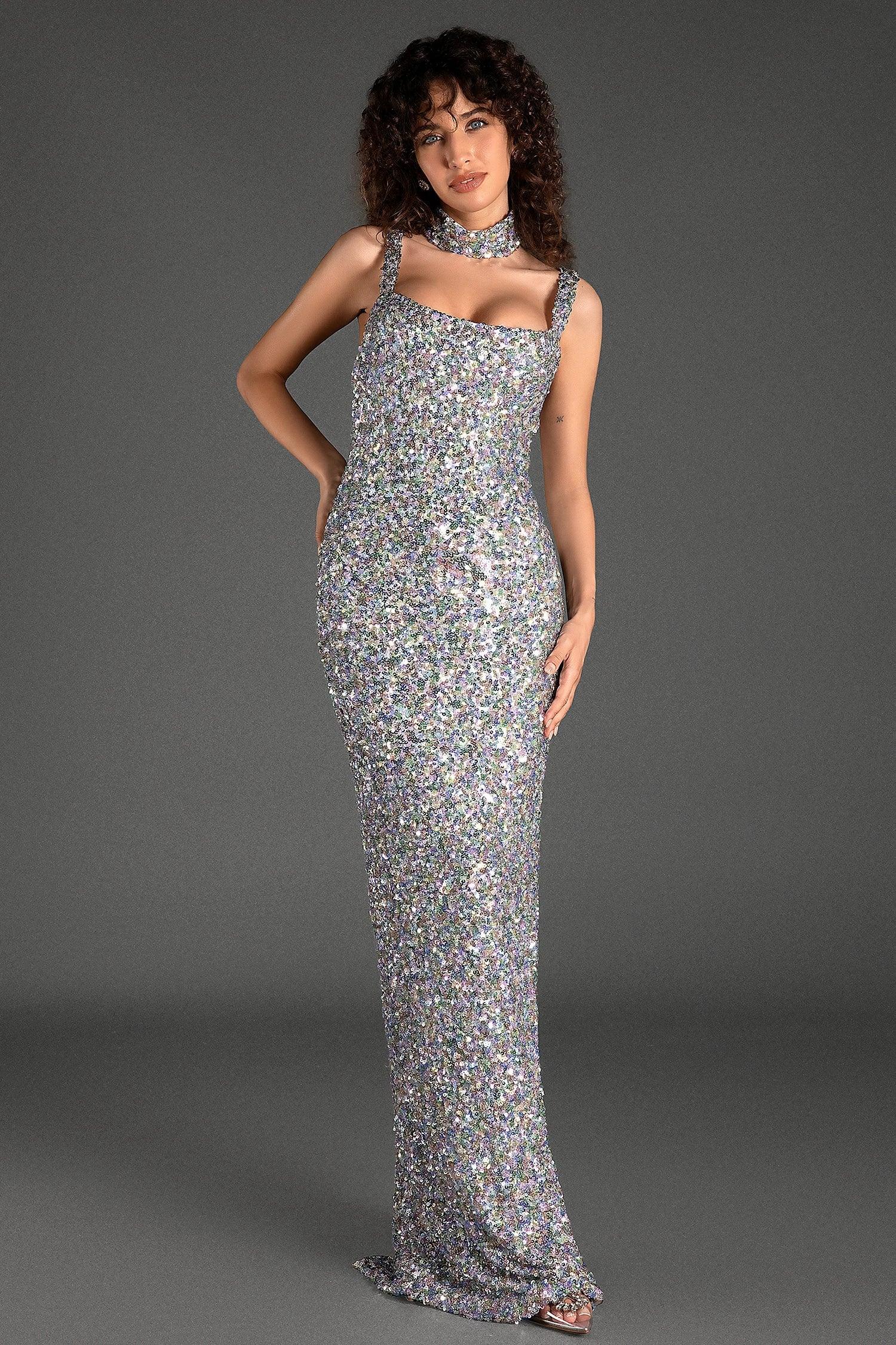 Gerakis Strap Sequin Maxi Dress