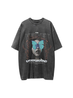 1984 Character Printed Washed & Aged T-Shirt - 2055 SP230804YDVD
