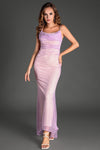 Rheanne Chain Strap Glitter Maxi Dress Acmefun