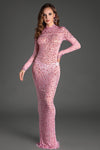 Manara Long Sleeve Crystal Maxi Dress Acmefun