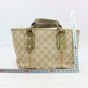 GG Tote Bag Light Brown Canvas (SHC1-15961)