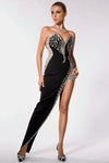 Darklynne Strapless Bead Maxi Dress