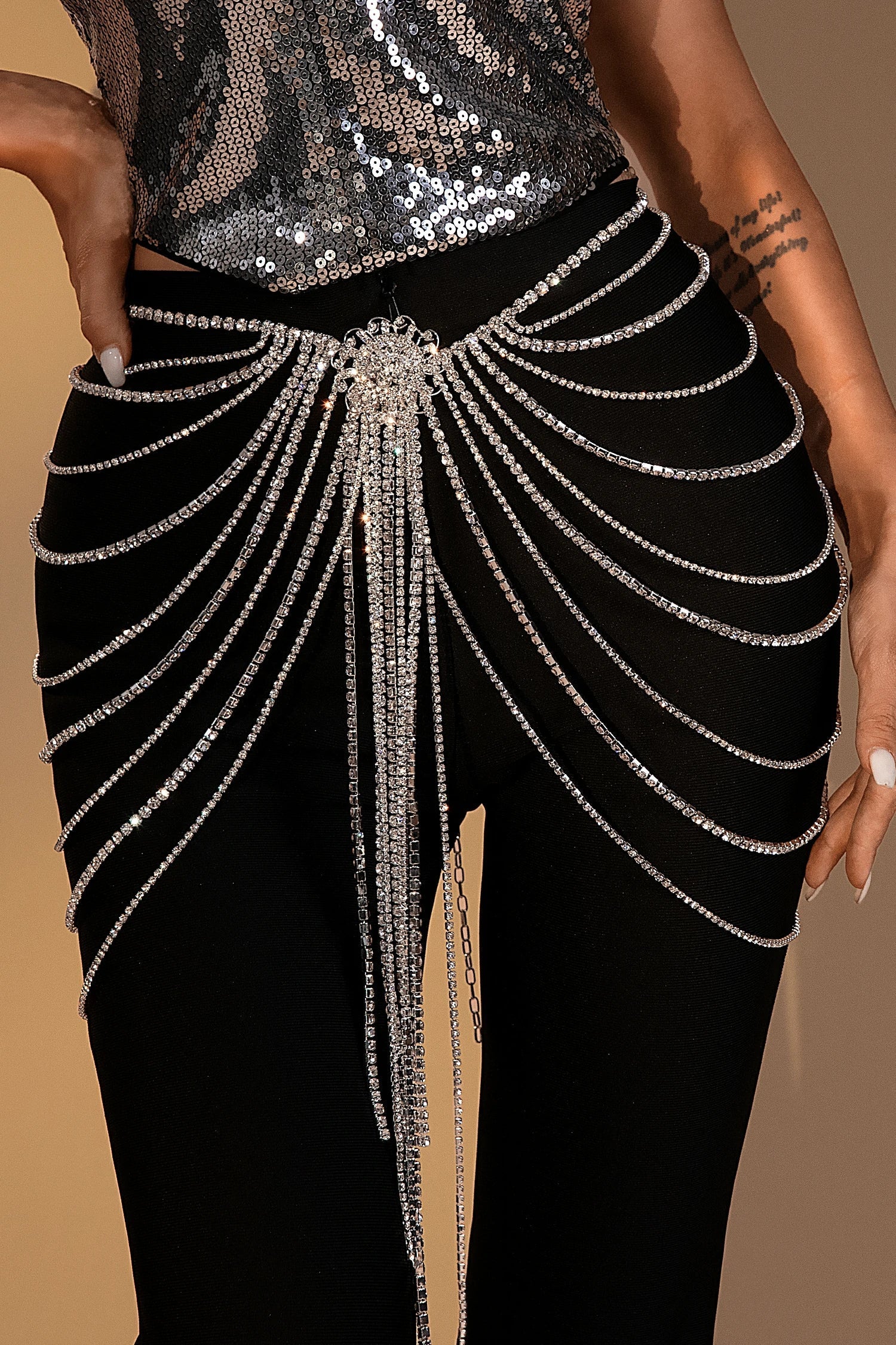 Laken Diamond Tassel Waist Chain