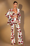 Danaja Floral Pantsuit 3 Piece Ensemble