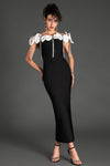 Palaiolis Bow Rhinestone Fringe Bandage Dress Acmefun