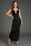 Styliani O-Shaped Ring Backless Ruched Dress Acmefun