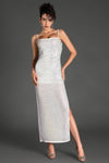 Pulakos Spaghetti Crystal Slit Dress Acmefun