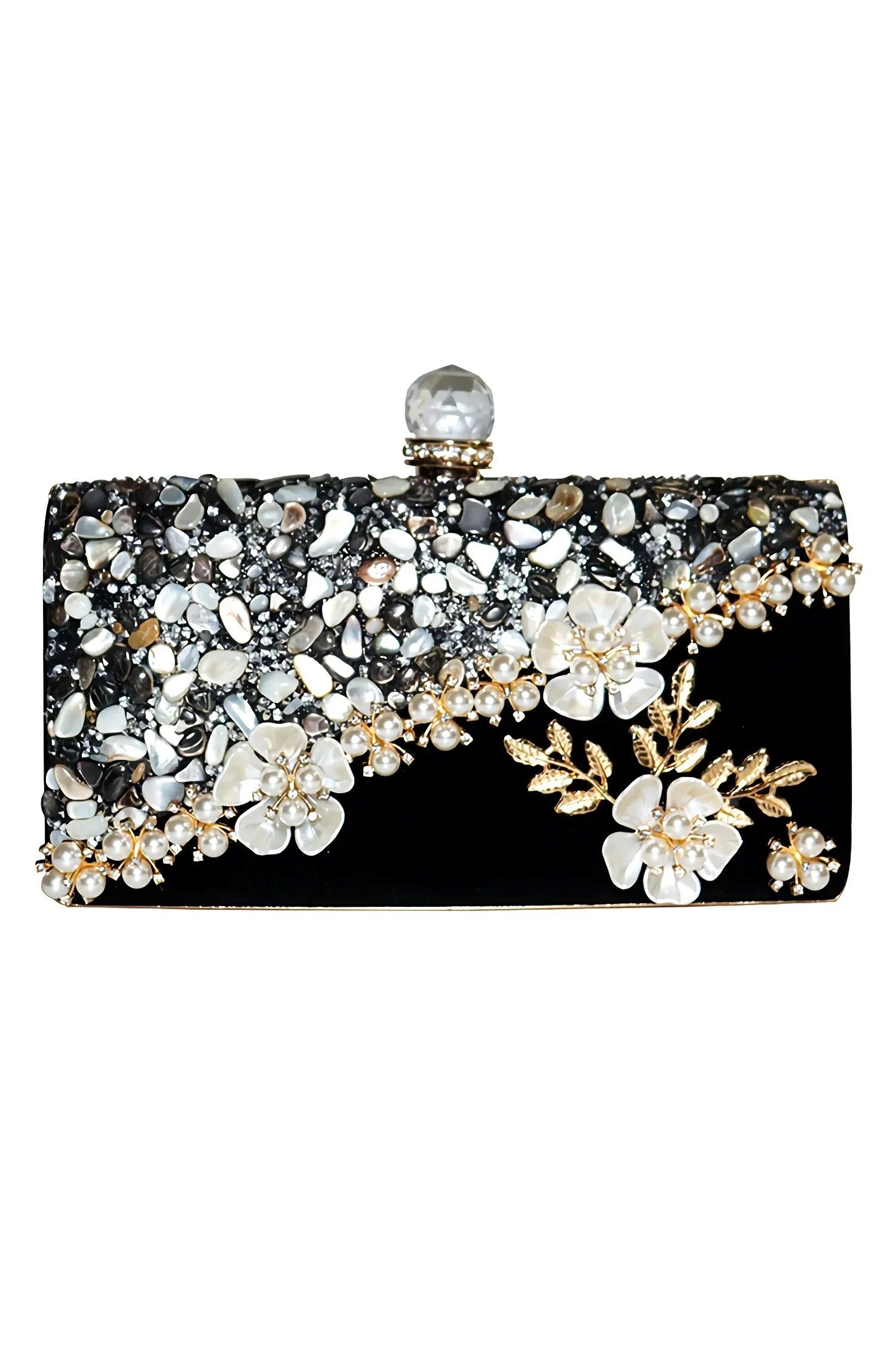 Cora Velvet Floral Clutches