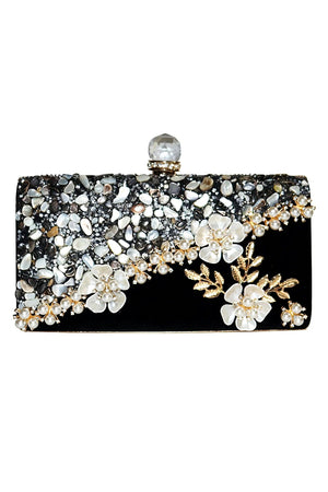 Cora Velvet Floral Clutches