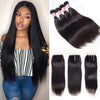 Peruvian Straight Hair 4 Bundles with 4*4 Closure Soft Unprocessed Virgin Human Hair hermosahair