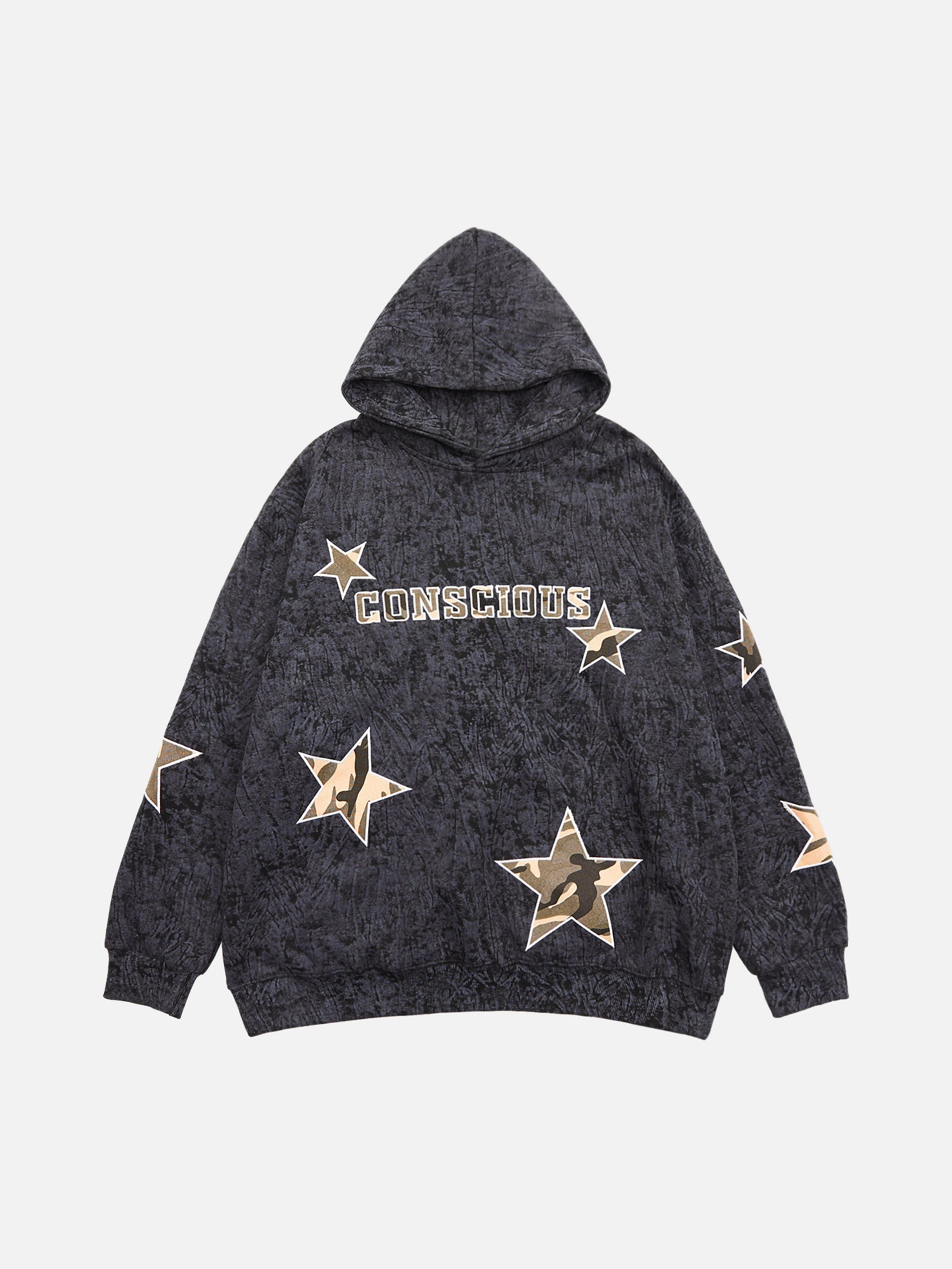 1984 American Retro Patch Star Hooded Sweatshirt - 1969 - 1984brand