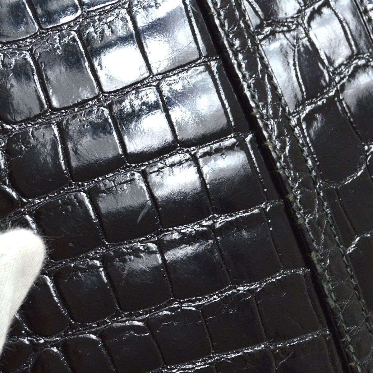 Shoulder Bag Black Crocodile - sneakerlandnet