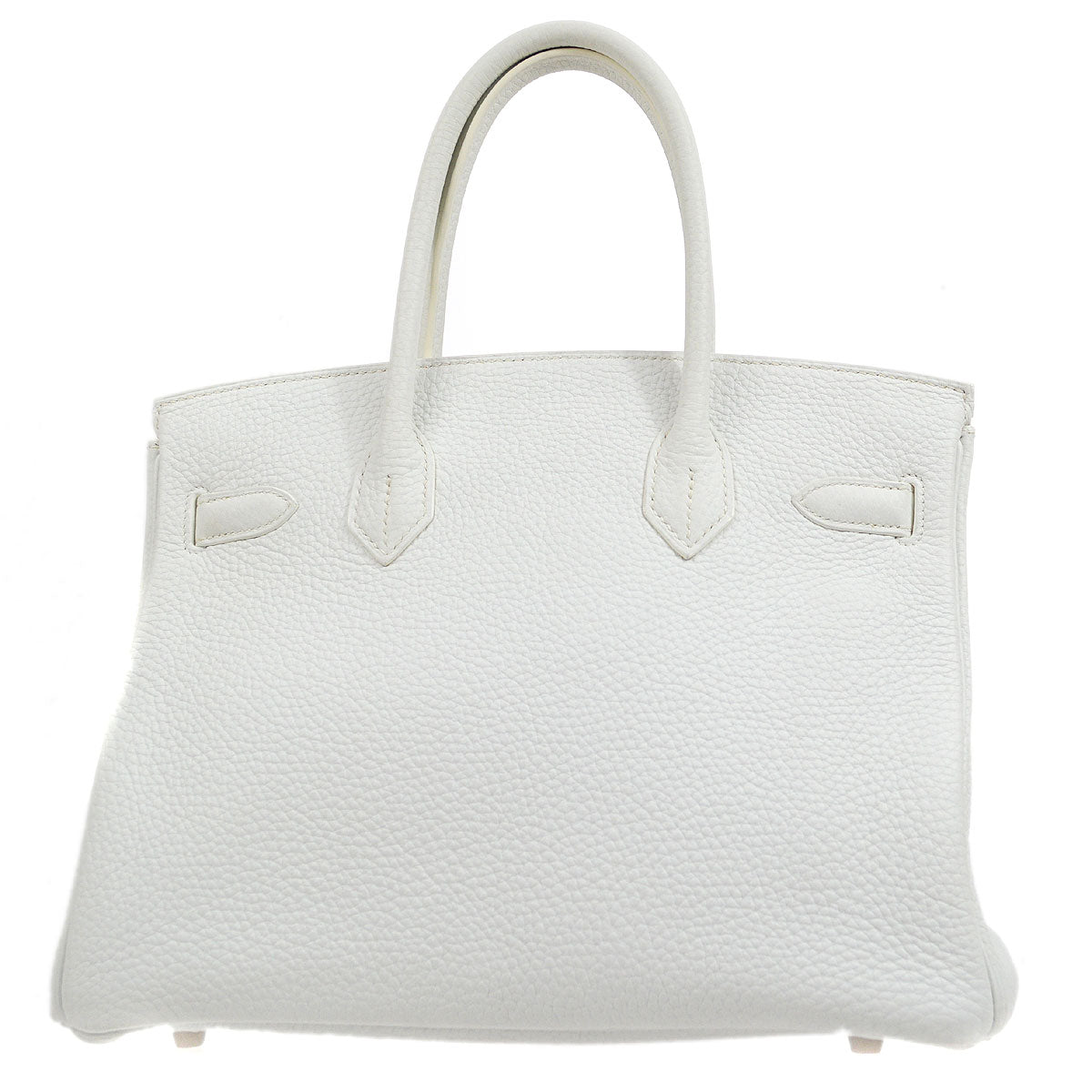 HERMES * BIRKIN 30 White Taurillon Clemence Kilta bags