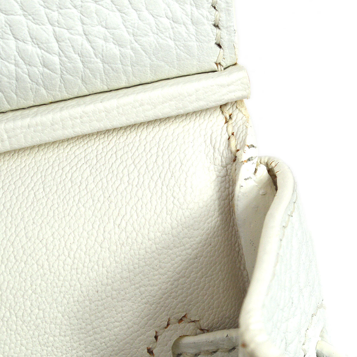 HERMES * BIRKIN 30 White Taurillon Clemence Kilta bags