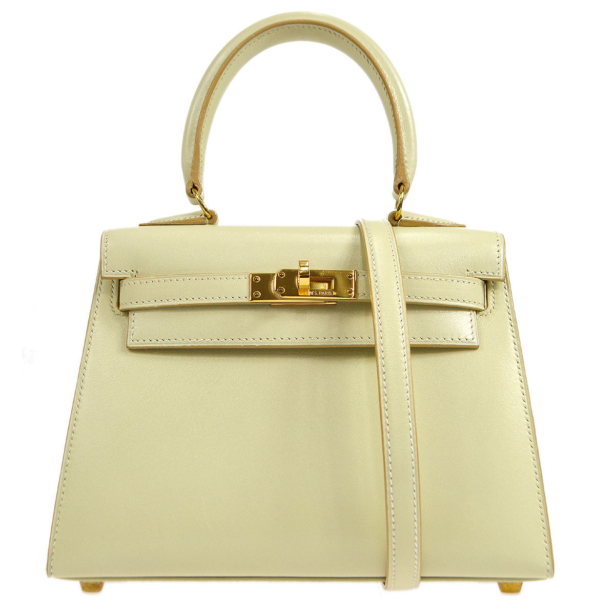 Mini KELLY 20 Ivory Box calf Kilta bags