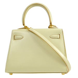 Mini KELLY 20 Ivory Box calf Kilta bags