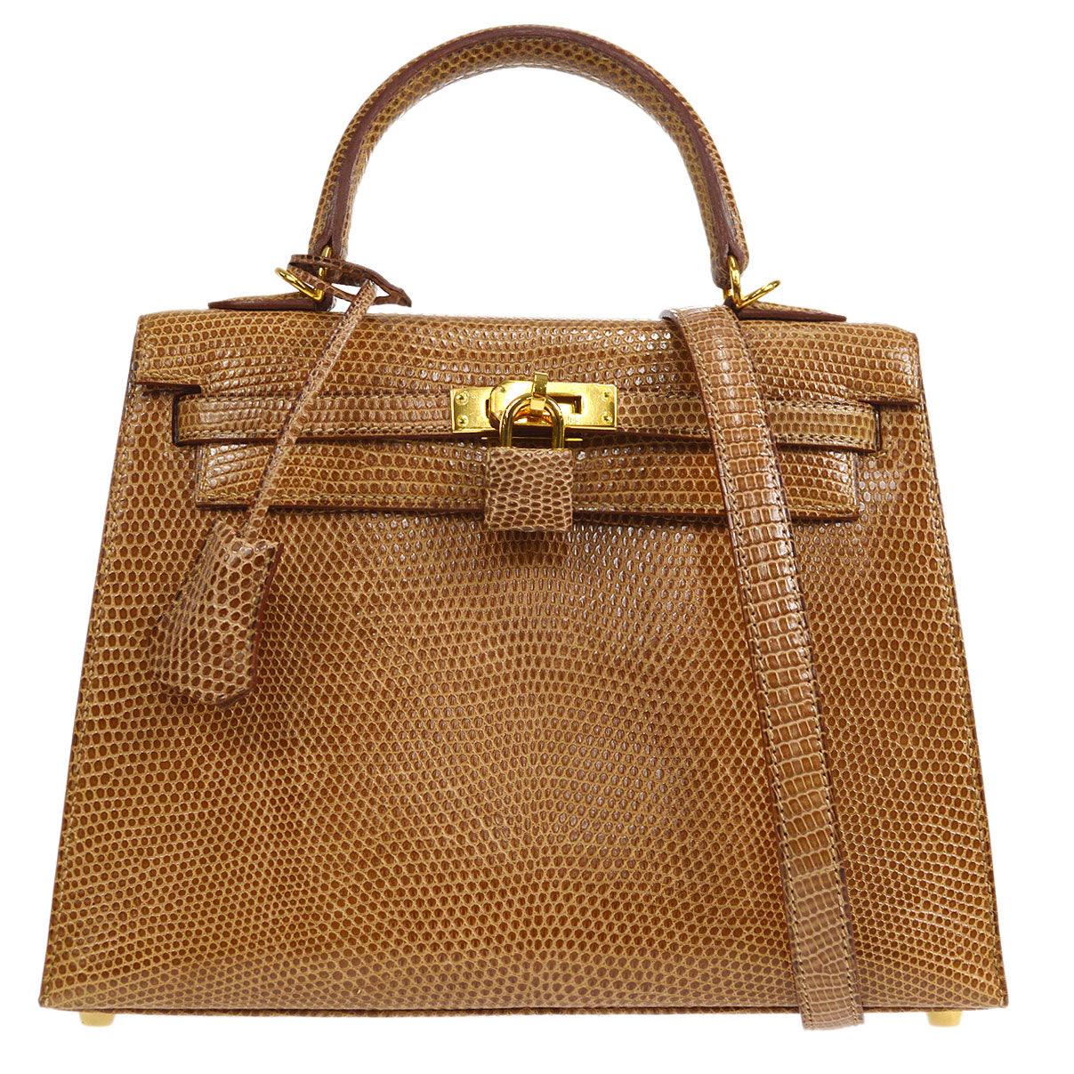 KELLY 25 SELLIER Ficelle Lizard Kilta bags