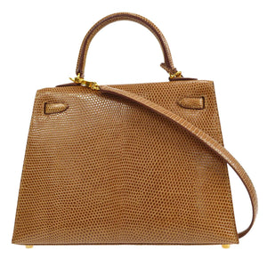 KELLY 25 SELLIER Ficelle Lizard Kilta bags