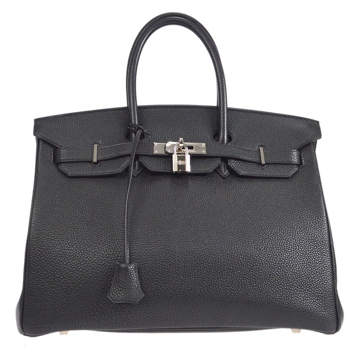 HERMES BIRKIN 35 Handbag Black Veau Crispe Togo - sneakerlandnet