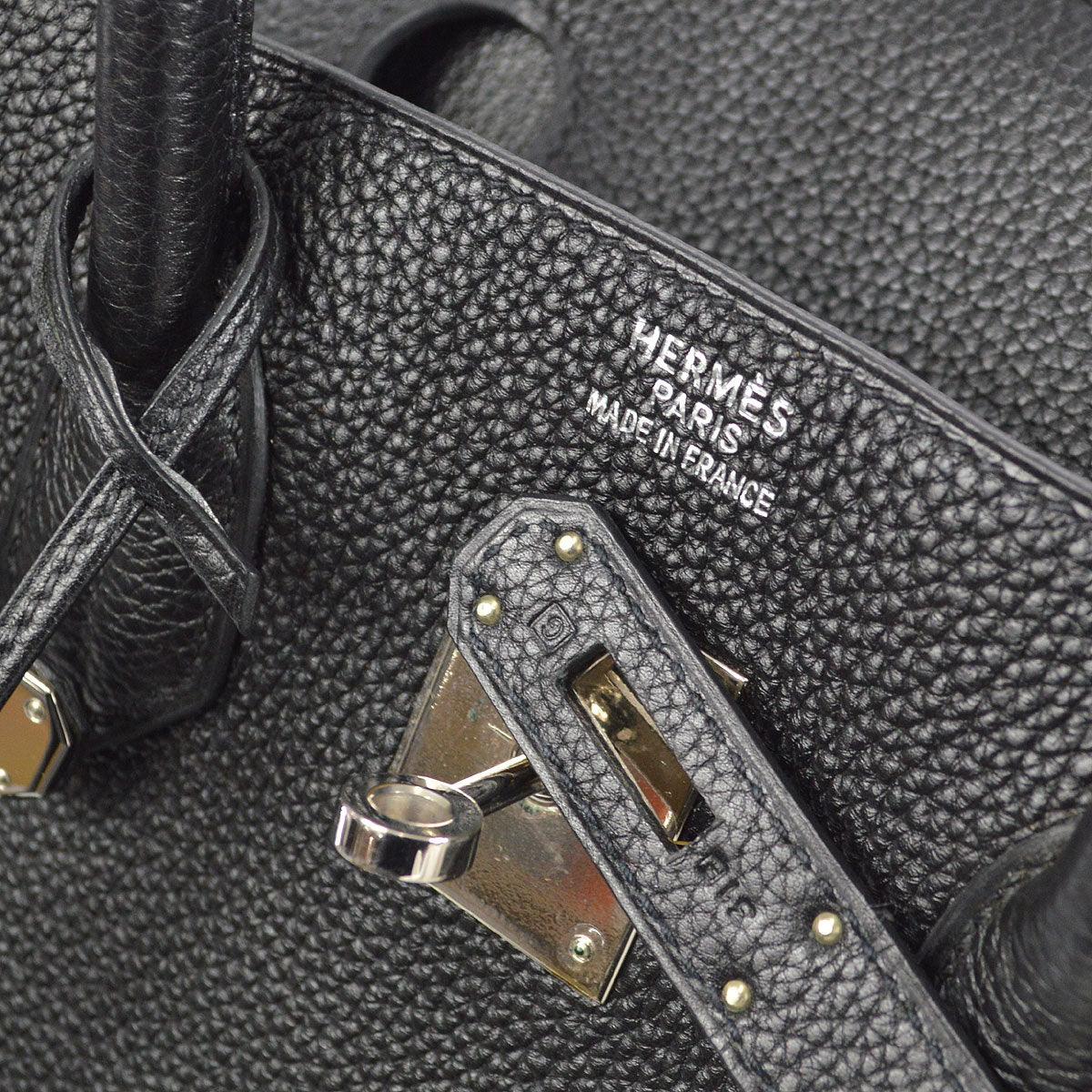 HERMES BIRKIN 35 Handbag Black Veau Crispe Togo - sneakerlandnet