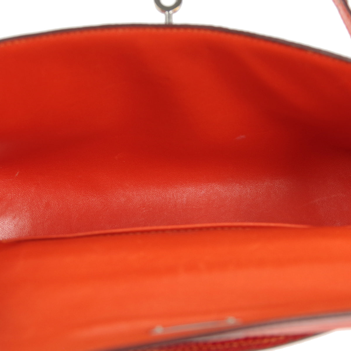 POCHETTE KELLY Handbag Orange Lizard Kilta bags