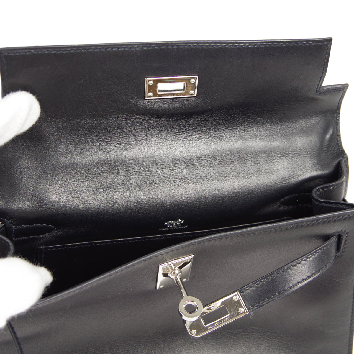 POCHETTE KELLY Handbag Black Swift Kilta bags