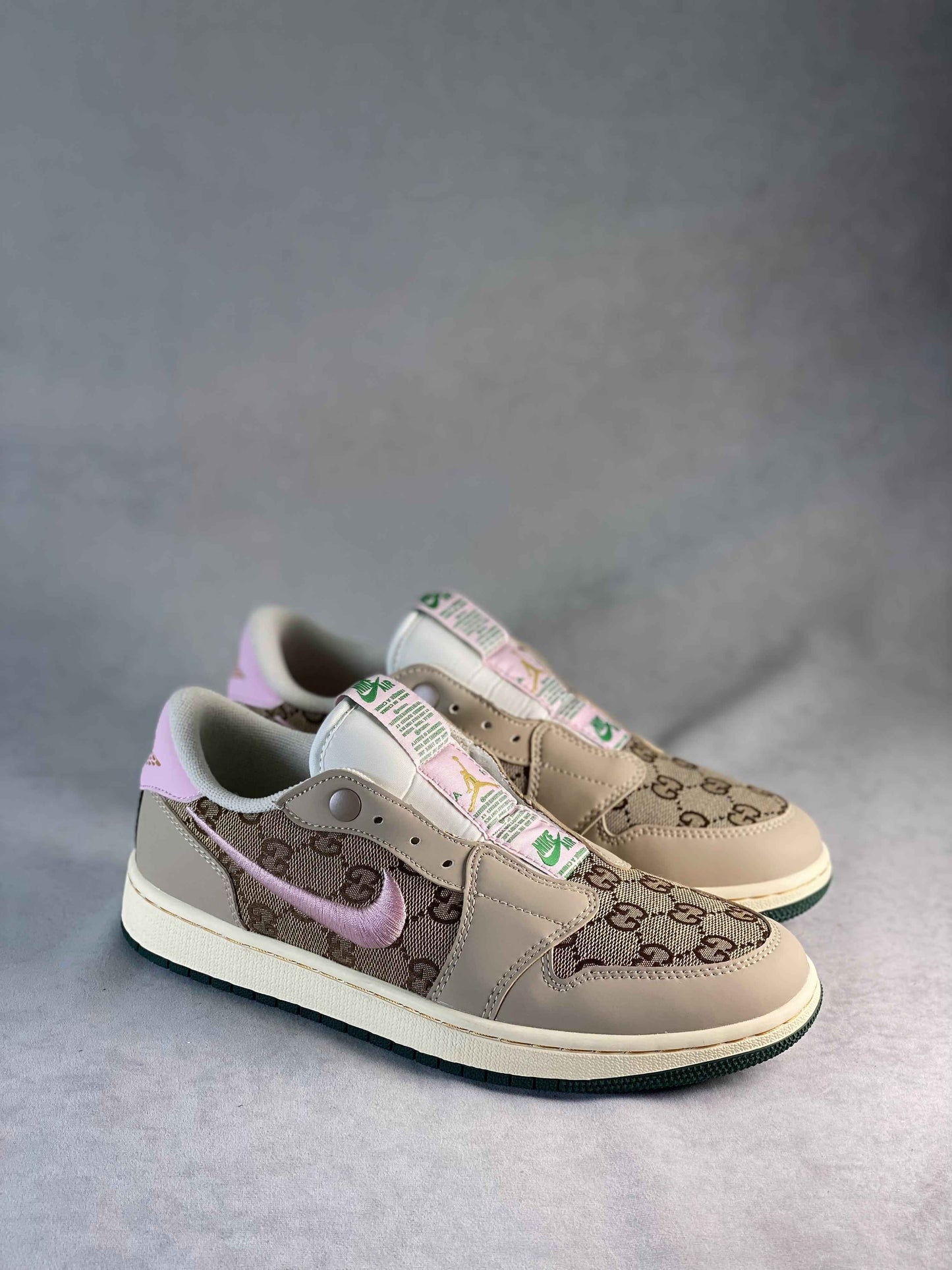 Custom GG x Air Jordan 1 Retro Low Slip AJ1 AV3918-398