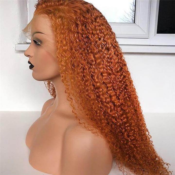 Orange Ginger  13X6 HD Lace Front Human Hair Wigs With Baby Hair Lace Wigs for Women Hermosa Hair