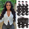 Peruvian Body Wave Virgin Hair Weave 3 Bundles With 13*4 Lace Frontal Hermosa Hair