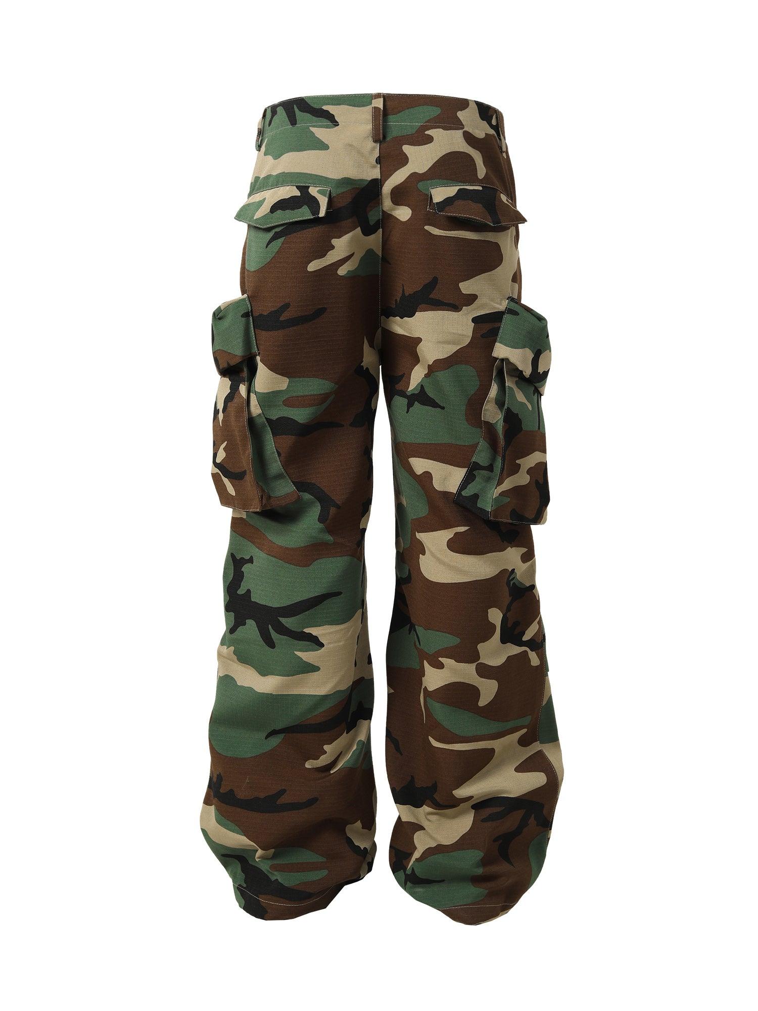 1984 High Street Badge Camouflage Multi-Pocket Pants